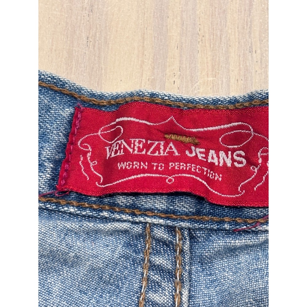 Venezia Jeans Womens‎ 16 Light Wash High Rise Pleated Mom Jeans Made USA Cotton - Picture 2 of 14